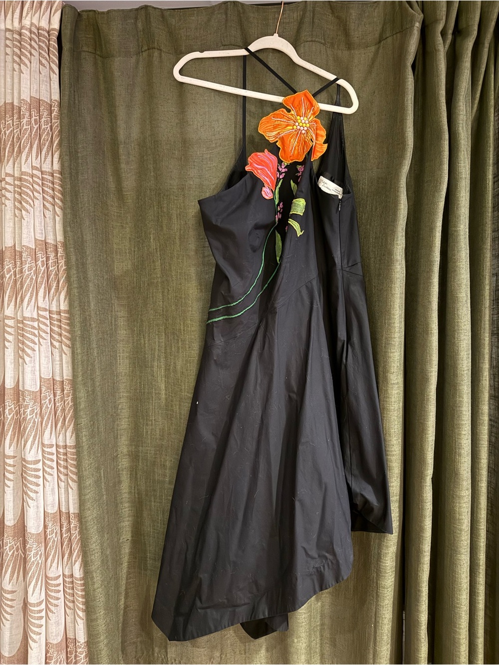 Yukiko Notitake x Anthropologie Asymmetric Midi Dress in Black- Size 18W - Picture 3 of 7